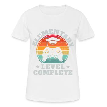 elementary Full level Video Game Diploma - Women's Breathable T-Shirt - white - Front - AI Model Female 172 dark (172cm)