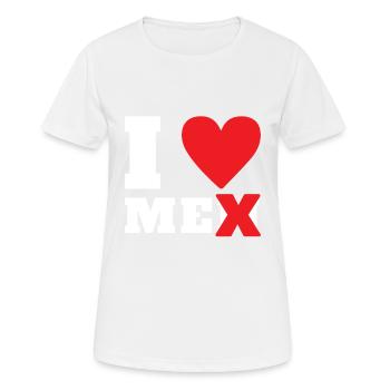 J'aime les hommes, je m'aime - T-shirt respirant Femme - blanc - Devant - AI Model Female 172 dark (172cm)