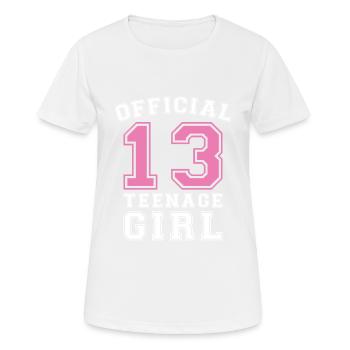 Geboren 13 Teen Jugend Jugendlich - Frauen T-Shirt atmungsaktiv - Weiß - Vorne - AI Model Female 172 dark (172cm)
