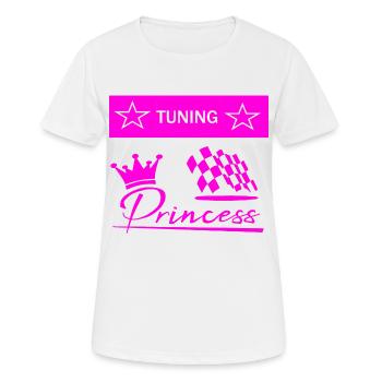 tuning prinzess - T-shirt respirant Femme - blanc - Devant - AI Model Female 172 dark (172cm)