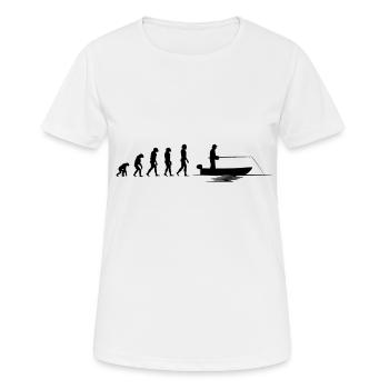 Evolution Fisher | Evolution Angler - T-shirt respirant Femme - blanc - Devant - AI Model Female 172 dark (172cm)