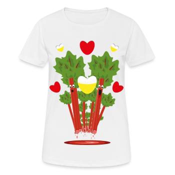 Bier trifft Rhabarber, ein toller Hingucker. - Frauen T-Shirt atmungsaktiv - Weiß - Vorne - AI Model Female 172 dark (172cm)
