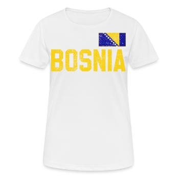 Bosnie - T-shirt respirant Femme - blanc - Devant - AI Model Female 172 dark (172cm)