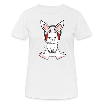 Donc, le lapin de Pâques joue - T-shirt respirant Femme - blanc - Devant - AI Model Female 172 dark (172cm)