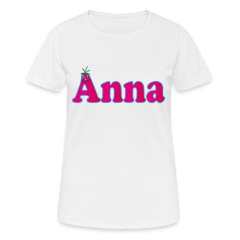Vorname Anna - Frauen T-Shirt atmungsaktiv - Weiß - Vorne - AI Model Female 172 dark (172cm)