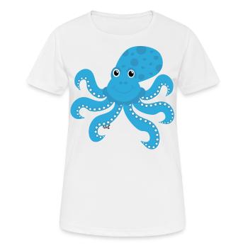 Kraken - Frauen T-Shirt atmungsaktiv - Weiß - Vorne - AI Model Female 172 dark (172cm)