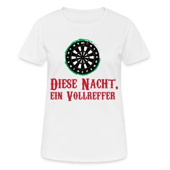 Darts Dartpfeile Dartspieler Wortspiel Volltreffer - Frauen T-Shirt atmungsaktiv - Weiß - Vorne - AI Model Female 172 dark (172cm)