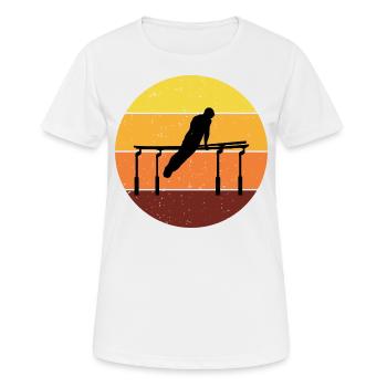 Kunstturnen Parallel bars Turner Vintage - Frauen T-Shirt atmungsaktiv - Weiß - Vorne - AI Model Female 172 dark (172cm)