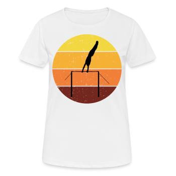 Kunstturnen Horizontal Bar Turner Vintage - Frauen T-Shirt atmungsaktiv - Weiß - Vorne - AI Model Female 172 dark (172cm)