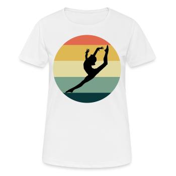 Artistic gymnastics Floor Gymnast Vintage Retro - Women's Breathable T-Shirt - white - Front - AI Model Female 172 dark (172cm)