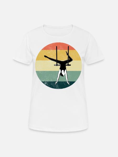 Trapèze statique Circus Gymnastique Vintage - T-shirt respirant Femme - blanc