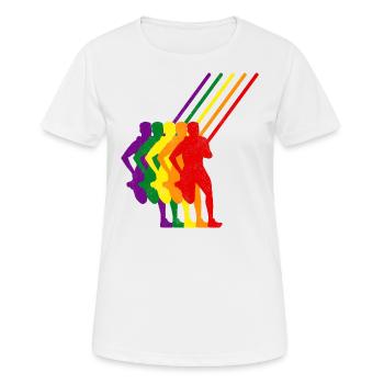 Saut à la perche Saut de saut Athlétisme coloré - T-shirt respirant Femme - blanc - Devant - AI Model Female 172 dark (172cm)