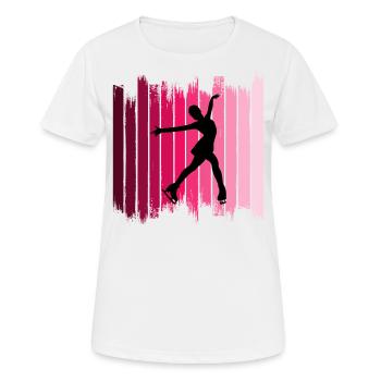 Figure Skating Ice Skater Skate Dance Dancer Mom - Women's Breathable T-Shirt - white - Front - AI Model Female 172 dark (172cm)