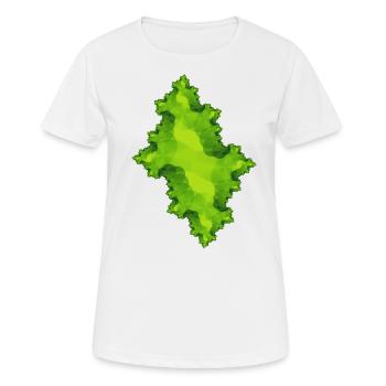 Vert fractal - T-shirt respirant Femme - blanc - Devant - AI Model Female 172 dark (172cm)