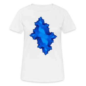 fraktal blau - Frauen T-Shirt atmungsaktiv - Weiß - Vorne - AI Model Female 172 dark (172cm)