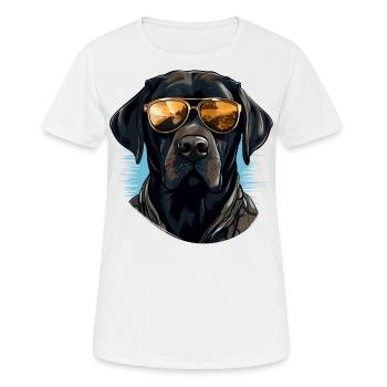 Urban Retriever: Streetwise Labrador Vibes - T-shirt respirant Femme - blanc - Devant - AI Model Female 172 dark (172cm)