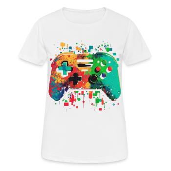 Bunte Konsole - Frauen T-Shirt atmungsaktiv - Weiß - Vorne - AI Model Female 172 dark (172cm)