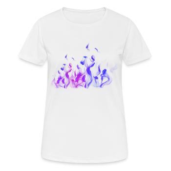 COMME AU COUCHER DU SOLEIL - T-shirt respirant Femme - blanc - Devant - AI Model Female 172 dark (172cm)