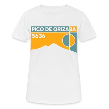 Pico De Orizaba Citlaltépetl Besteigung Mexico - Frauen T-Shirt atmungsaktiv - Weiß - Vorne - AI Model Female 172 dark (172cm)