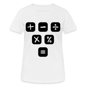 Mathématiques Symboles Signes mathématiques Mathématiques - T-shirt respirant Femme - blanc - Devant - AI Model Female 172 dark (172cm)