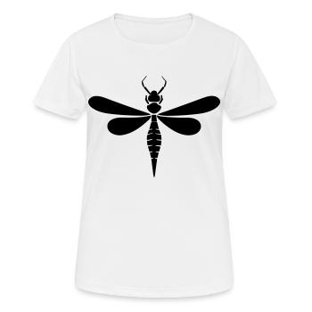 Libelle - Frauen T-Shirt atmungsaktiv - Weiß - Vorne - AI Model Female 172 dark (172cm)