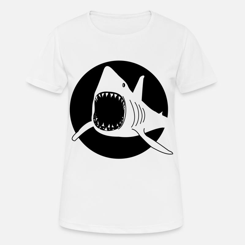 Shark - Women's Breathable T-Shirt - white