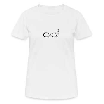 Symbole infini coeur amour oiseaux infini - T-shirt respirant Femme - blanc - Devant - AI Model Female 172 dark (172cm)