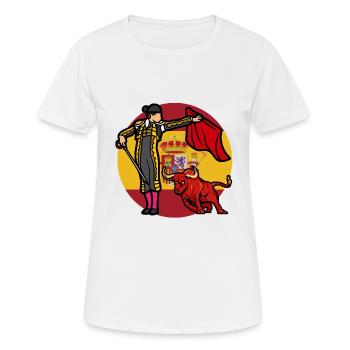 Es lebe der Stierkampf - Frauen T-Shirt atmungsaktiv - Weiß - Vorne - AI Model Female 172 dark (172cm)