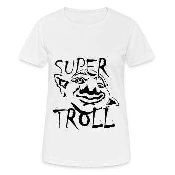 Supertroll. Superkräfte. Troll. Geschenk - Frauen T-Shirt atmungsaktiv - Weiß - Vorne - AI Model Female 172 dark (172cm)