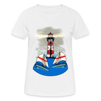Phare Nautique Marin Maritim Ahoi Navires - T-shirt respirant Femme - blanc - Devant - AI Model Female 172 dark (172cm)