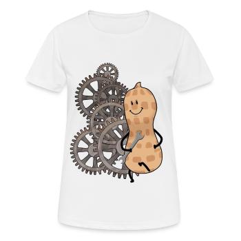 Zahnräder Zahnrad Erdnuss Schraubenschlüssel Rad - Frauen T-Shirt atmungsaktiv - Weiß - Vorne - AI Model Female 172 dark (172cm)