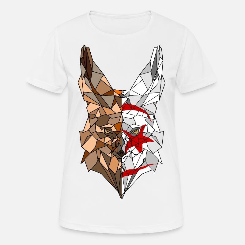 Fennec polygone drapeau de l'Algérie - T-shirt respirant Femme - blanc