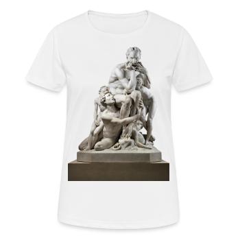 Ugolino and His Sons, Marmor Statue, Jean-baptiste - Frauen T-Shirt atmungsaktiv - Weiß - Vorne - AI Model Female 172 dark (172cm)