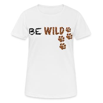 Be Wild Leopardenmuster mit süßen Tatzen - Frauen T-Shirt atmungsaktiv - Weiß - Vorne - AI Model Female 172 dark (172cm)