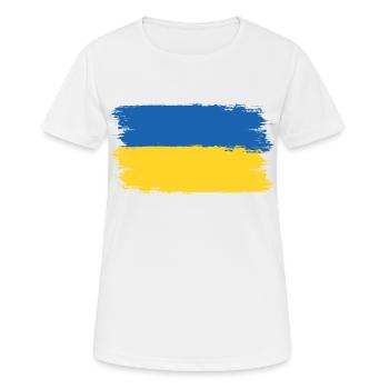 Ukraine -Priez pour l’Ukraine - Viva Ukraine - T-shirt respirant Femme - blanc - Devant - AI Model Female 172 dark (172cm)