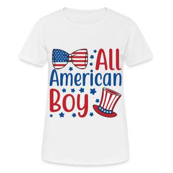 All American Boy Independence Day Amerika - Frauen T-Shirt atmungsaktiv - Weiß - Vorne - AI Model Female 172 dark (172cm)