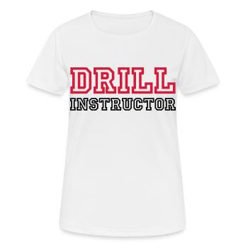 Drill Instructor - Women's Breathable T-Shirt - white - Front - AI Model Female 172 dark (172cm)