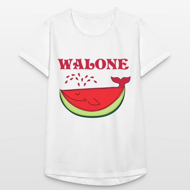 Idée de cadeau douce baleine pastèque melon melon T-shirt respirant Femme
