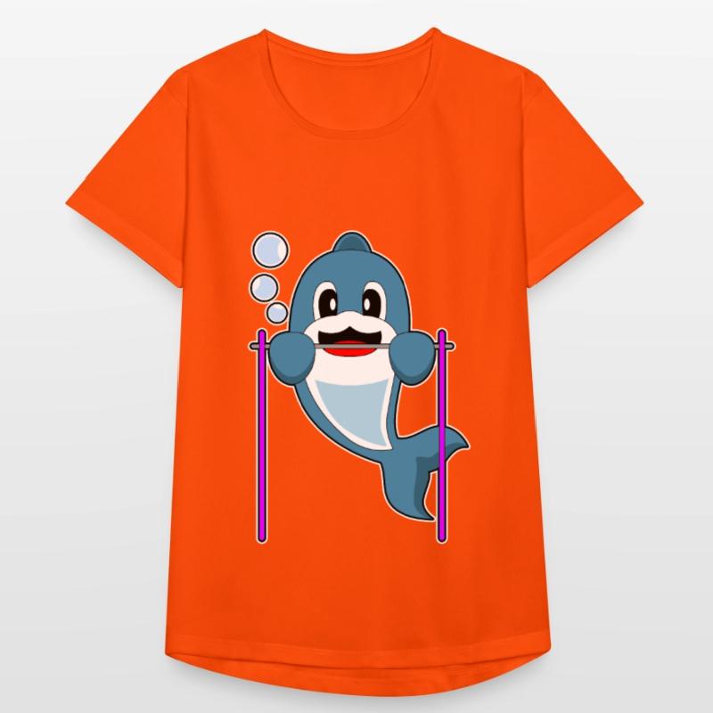 Dolphin Bodybuilder Pull-ups Women's Breathable T-Shirt