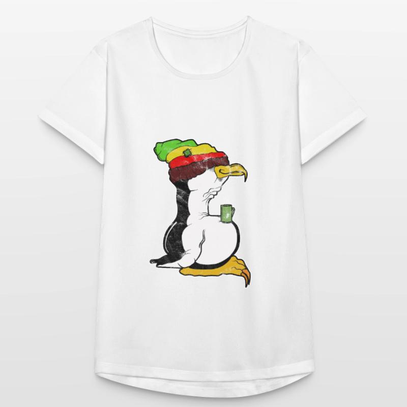 Tux Linux Penguin Coffee Break Computer Nerd Retro Women's Breathable T-Shirt
