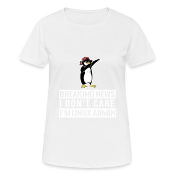IT Nerd Linux Linux Pinguin Geek Software Engineer - Frauen T-Shirt atmungsaktiv - Weiß - Vorne - AI Model Female 172 dark (172cm)