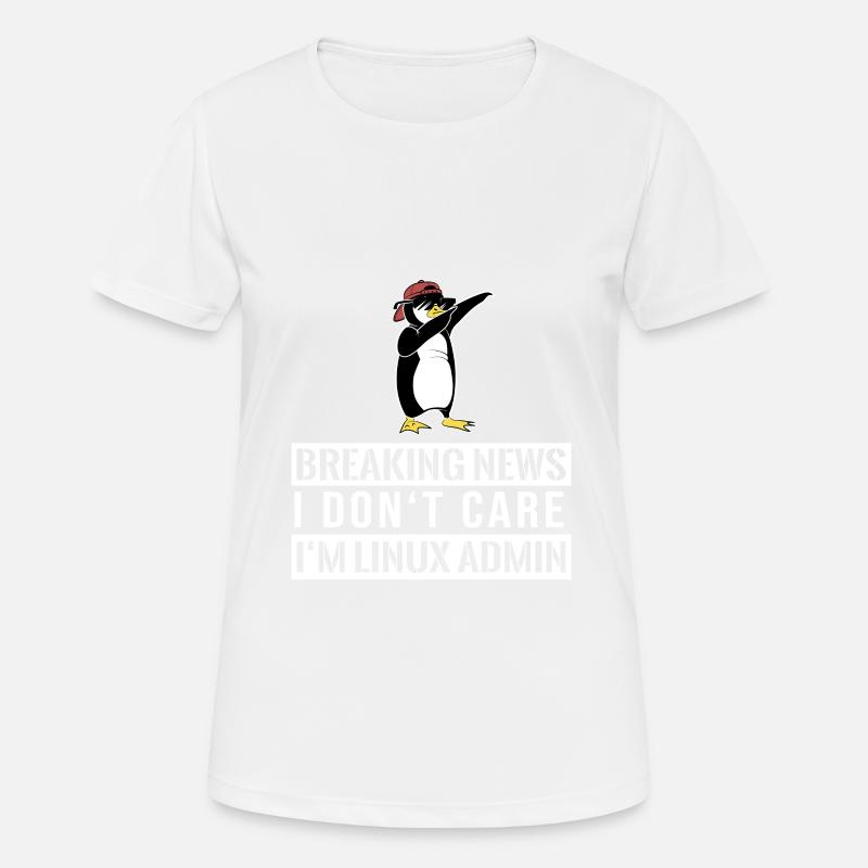 IT nerd Linux Linux penguin geek ingénieur logiciel - T-shirt respirant Femme - blanc