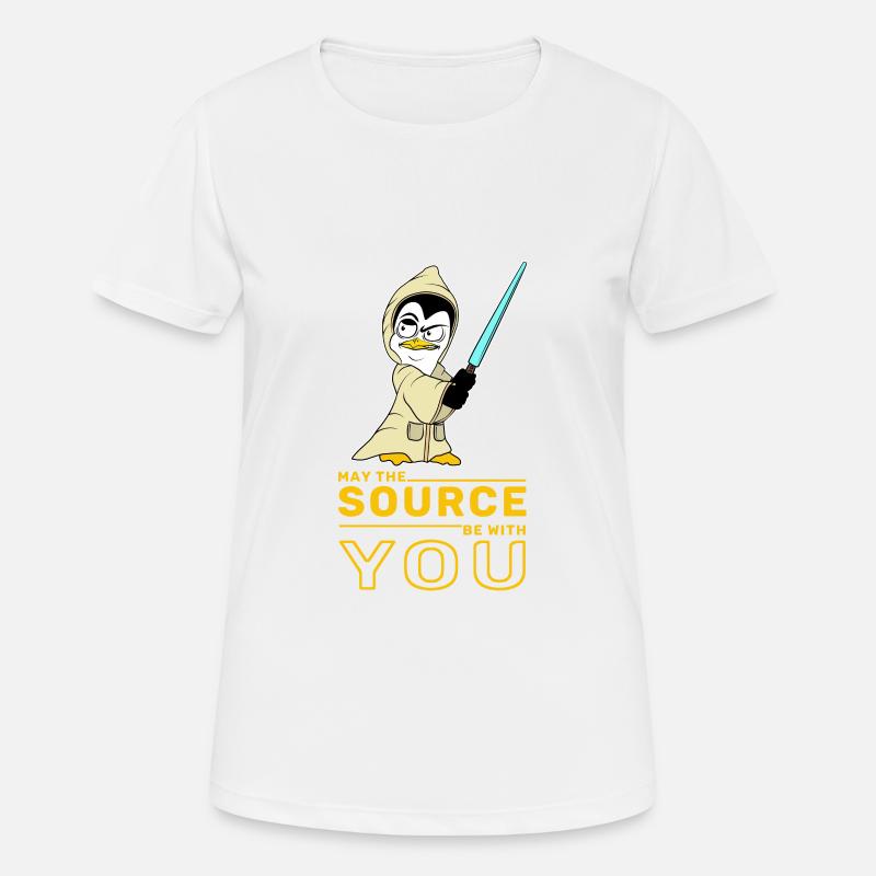 IT nerd Linux Linux penguin geek ingénieur logiciel - T-shirt respirant Femme - blanc