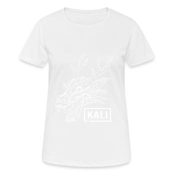 Kali Linux Computer Administrator Tux Drachen Kopf - Frauen T-Shirt atmungsaktiv - Weiß - Vorne - AI Model Female 172 dark (172cm)