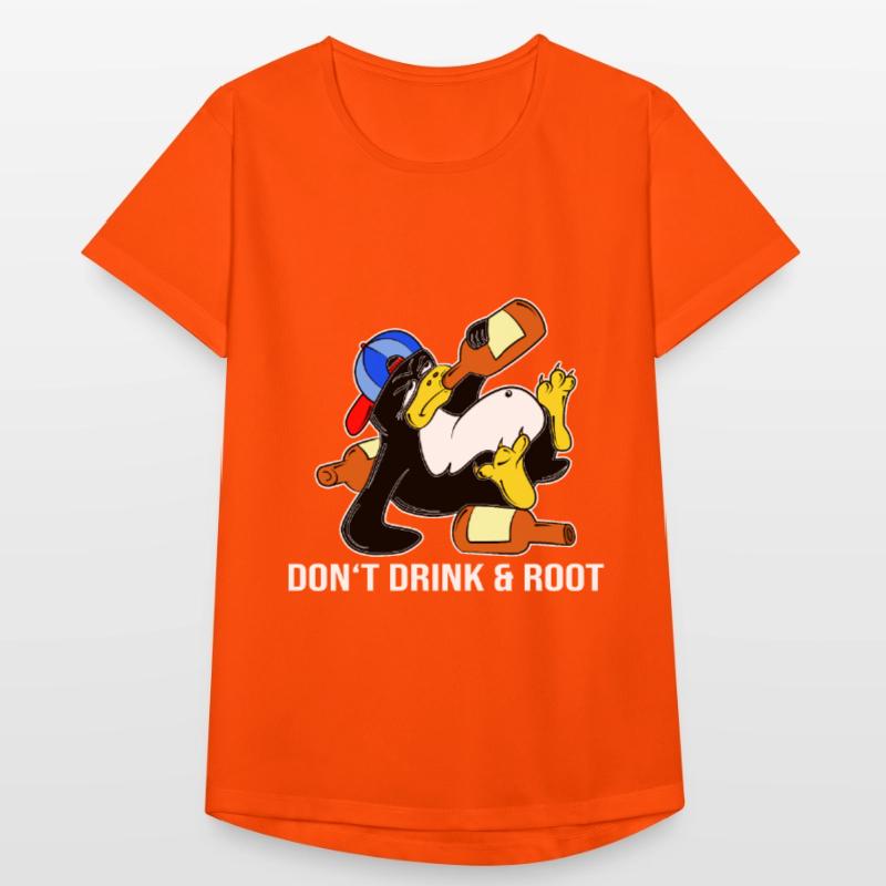 Linux Pinguin Sudo Admin Lustig Informatik PC Nerd Frauen T-Shirt atmungsaktiv