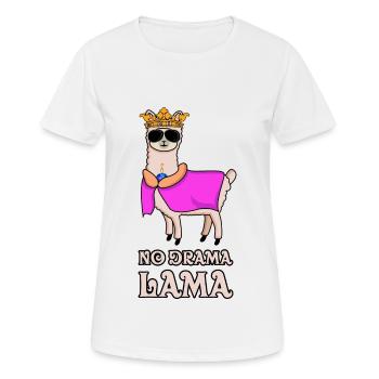 No Drama Lama Dramaqueen Geschenk - Frauen T-Shirt atmungsaktiv - Weiß - Vorne - AI Model Female 172 dark (172cm)