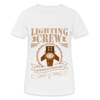 Technicien en éclairage Crew Light Event Gift - T-shirt respirant Femme - blanc - Devant - AI Model Female 172 dark (172cm)