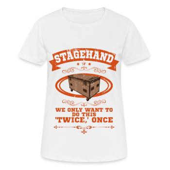 Stagehand Stagecrew Crew Roadie Event Geschenk - Frauen T-Shirt atmungsaktiv - Weiß - Vorne - AI Model Female 172 dark (172cm)