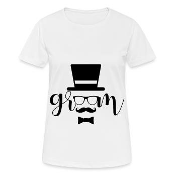 Bachelor Party JGA Gift Team Groom - Women's Breathable T-Shirt - white - Front - AI Model Female 172 dark (172cm)