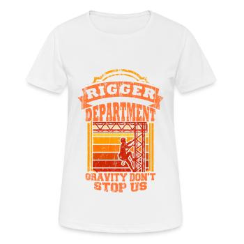 Rigger Stagecrew Crew Rigging Event Cadeau - T-shirt respirant Femme - blanc - Devant - AI Model Female 172 dark (172cm)
